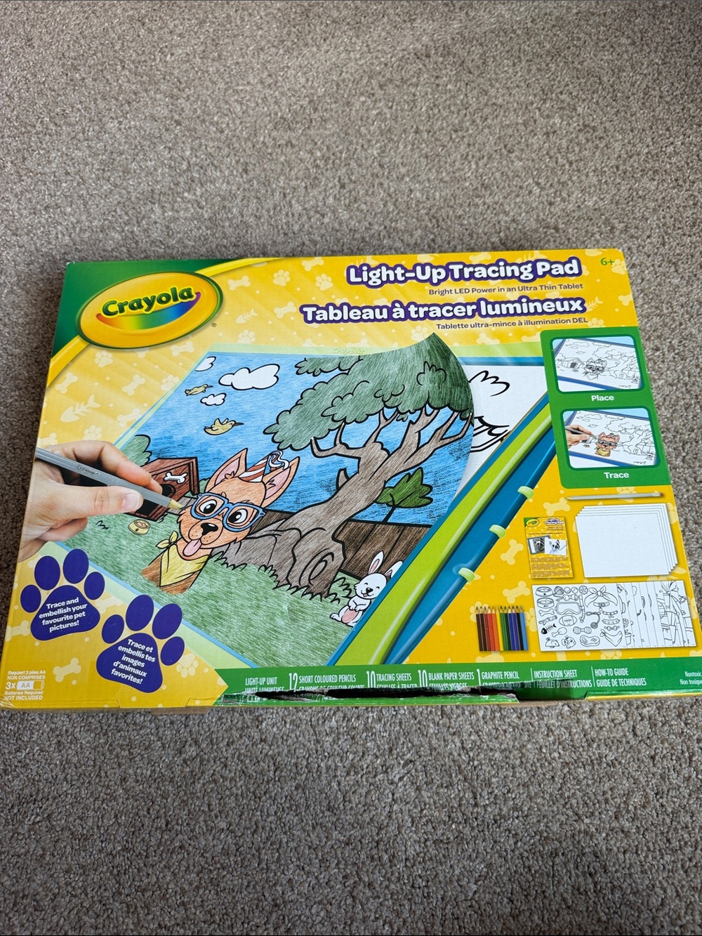 Crayola Light-Up Tracing Pad in Yellow and Green Accents